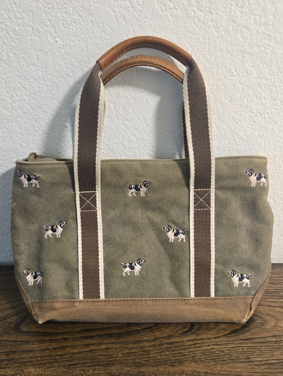 L.L. Bean Handbags - Vintage L.L. Bean Canvas Embroidered Dog Bag